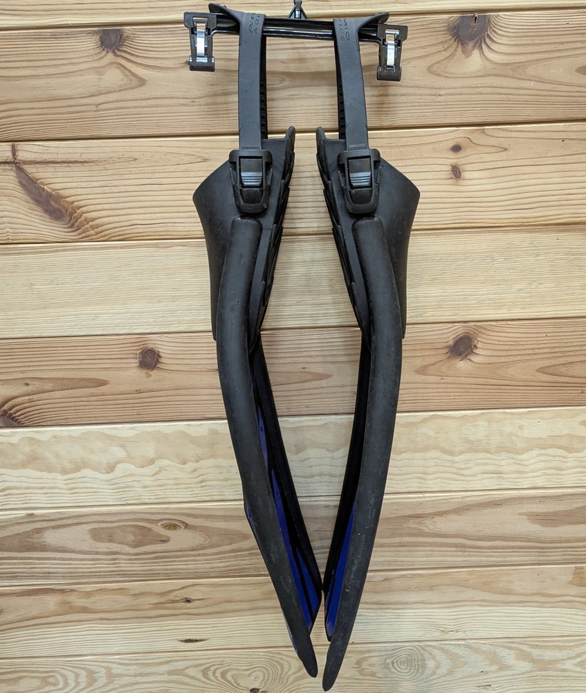 Atomic Aquatics Split Fin Blue Size XL Adjustable Straps Open Heel Scuba Dive