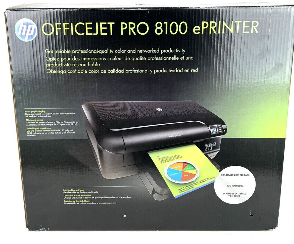 Brand New HP Officejet Pro 8100 Wireless Duplex Inkjet Printer
