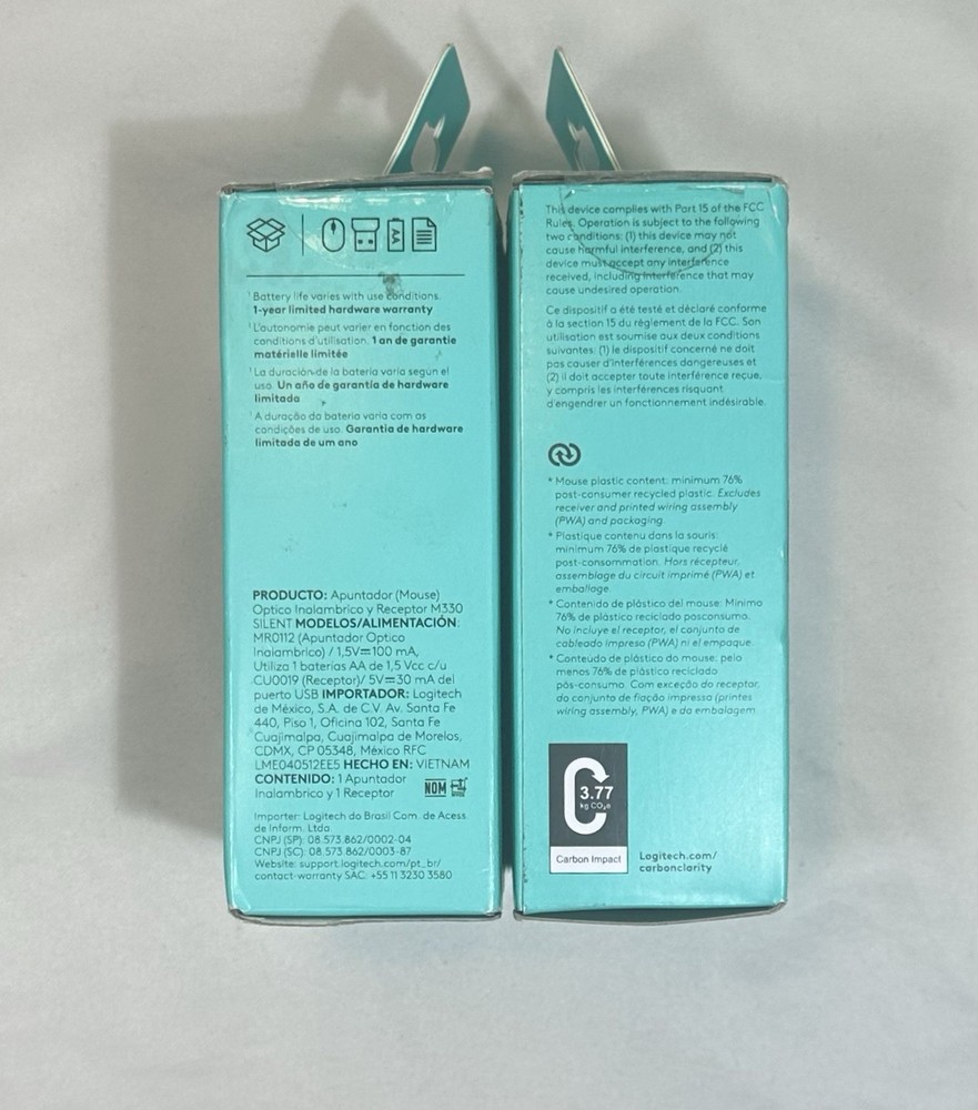 Logitech M330 SILENT Wireless Optical Mouse with USB Nano Receiver (USED)