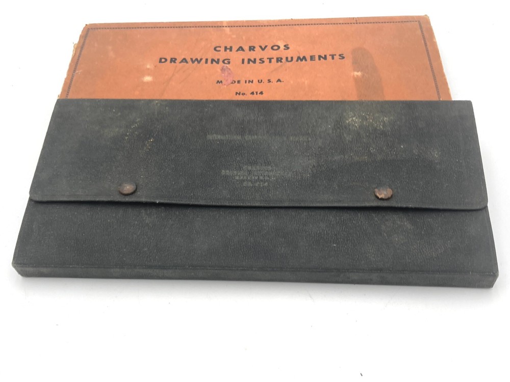 Drafting Set, CHARVOS No. 414 Drafting Set, (11) Pieces in Box USA Inter. School