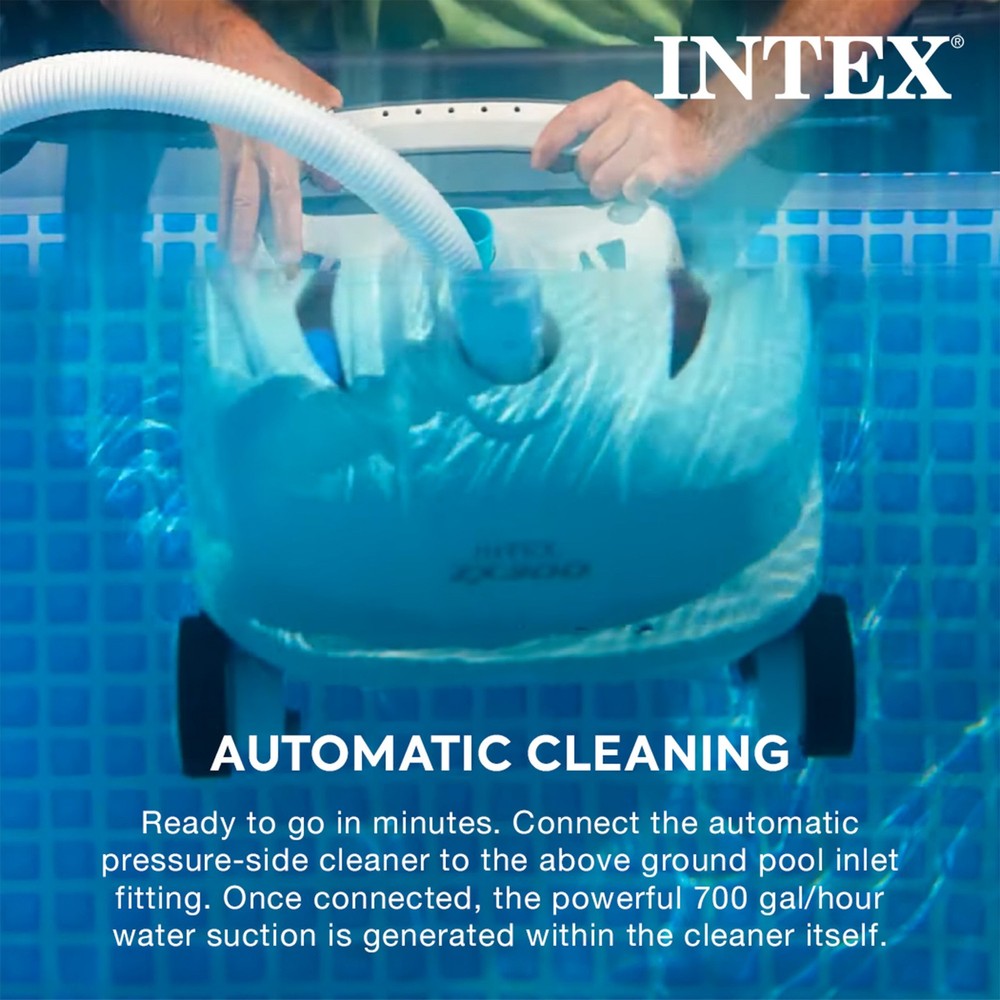 Intex Rectangular Ultra XTR Frame Swimming Pool w/ Pump & Robot Vacuum Cleaner