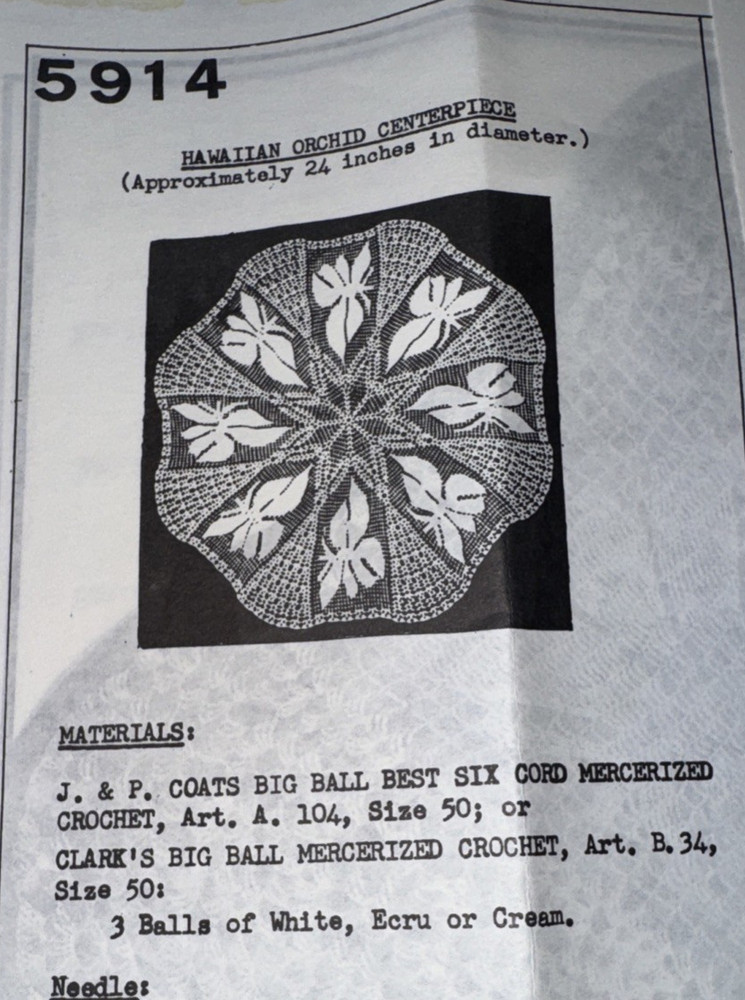Choice Vintage Mail Order Crochet Original Patterns