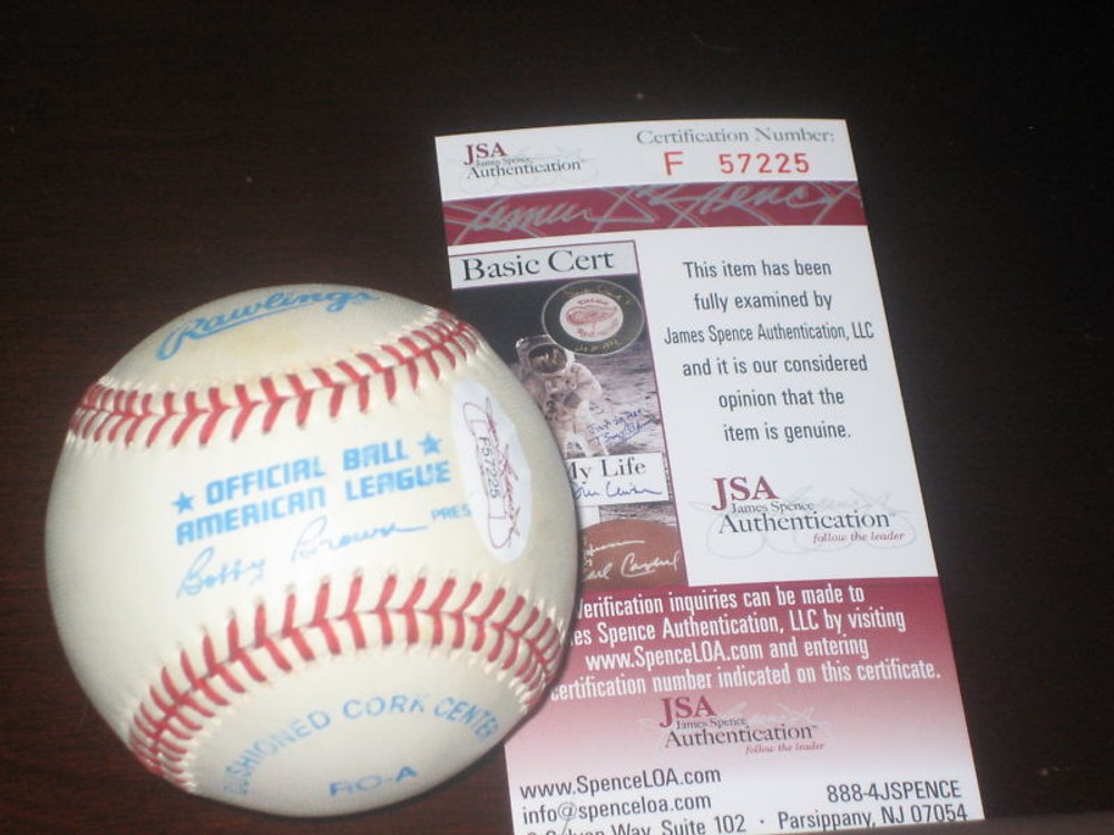 BOBBY SHANTZ AUTOGRAPHED SIGNED OAL BASEBALL JSA DEC.