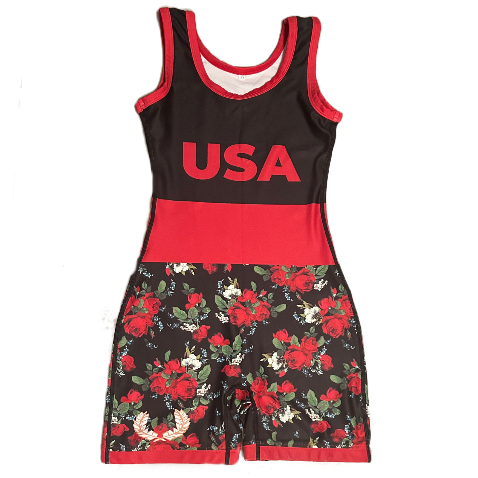 Athena Wrestling - Red Rose Womens/Girls Singlet