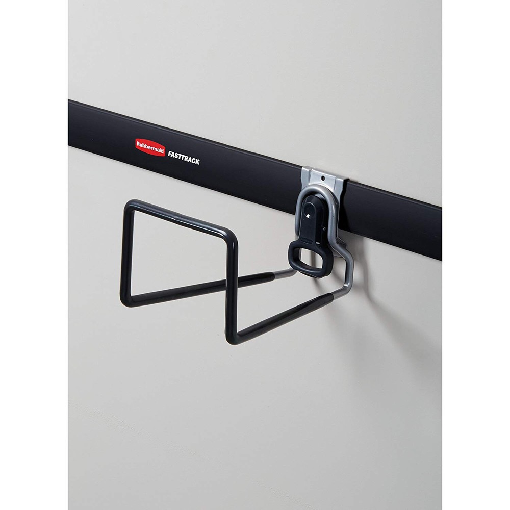 Rubbermaid FastTrack Rail Garage Storage System Water Hose Hook, Black (3 Pack)