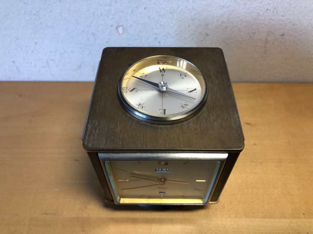 Used - Pendulette Imhof Table Clock Ref. 560/802 - Rare Vintage Table Clock