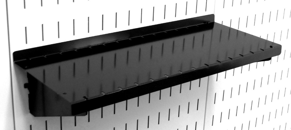 ASM-SH-1606 B Deep Pegboard Shelf Assembly for Pegboard Only, 6", Black