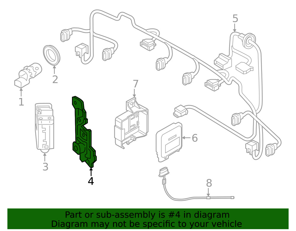 Genuine Audi Blind Spot Detection System Warning Sensor Bracket 80A-907-694