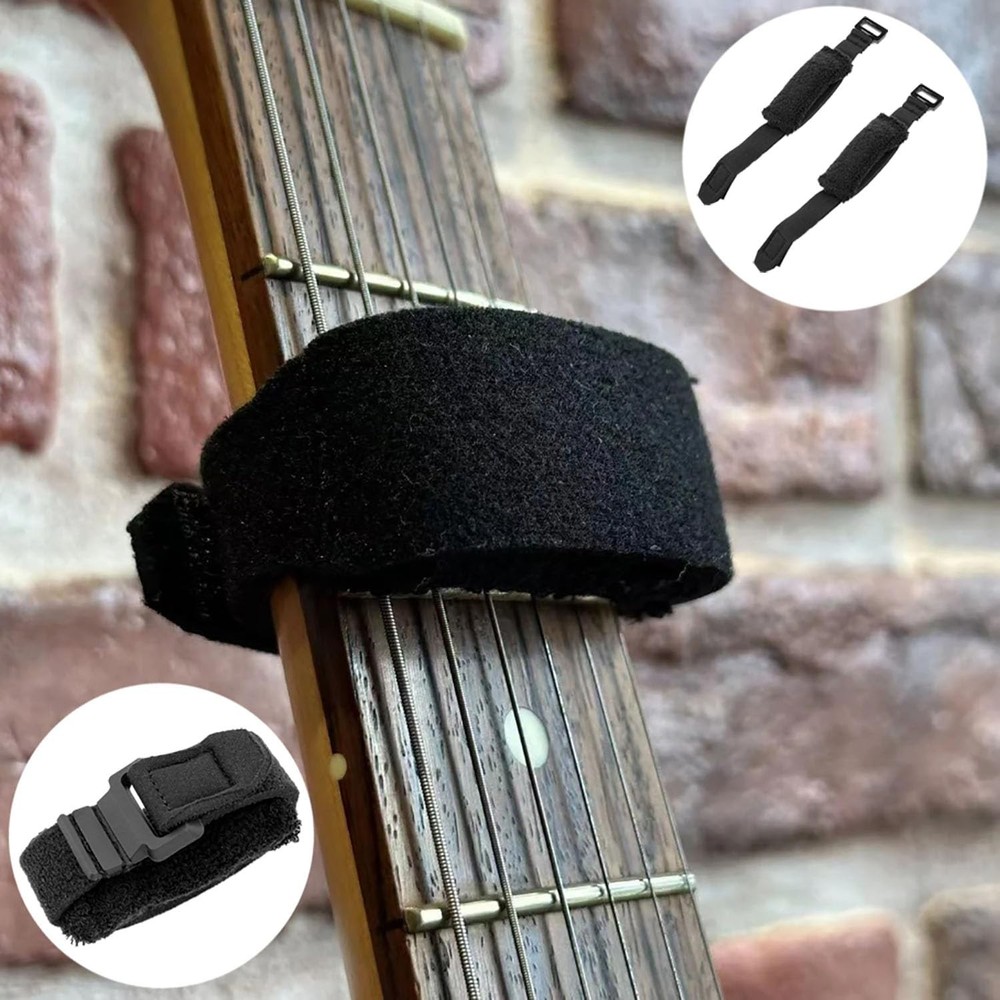 Black bass Guitar string muffler damper Adjustable guitar string damper Unive...