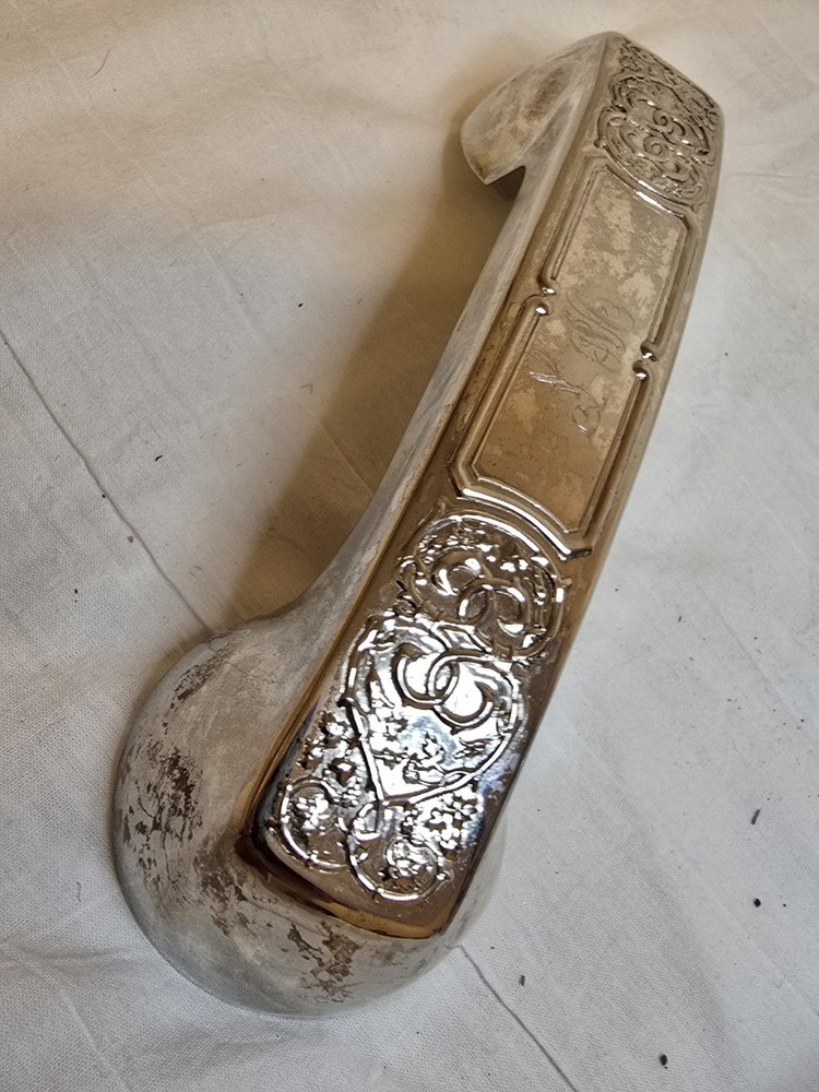 eales 1779 silverplate phone cover for hand held reciever..anyone hello? UNUSED
