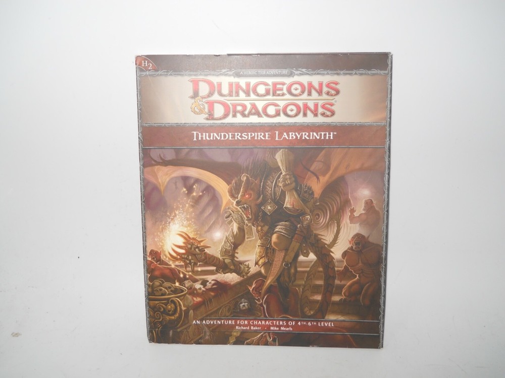 D&D 4e H2 Thunderspire Labyrinth Adventure Module Dungeons & Dragons 4th Ed WotC