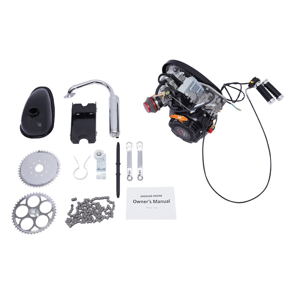 100cc 4-stroke Bicycle Engine Kit Set Gas Motorized Motor Bike Modified Engine