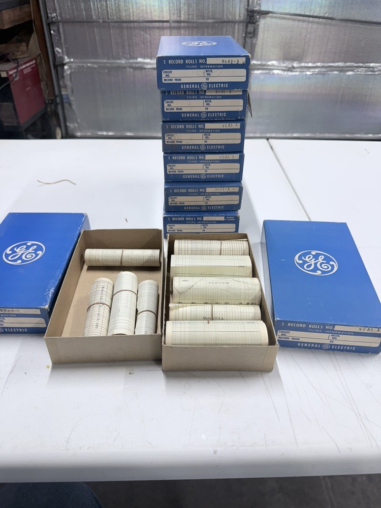 3 boxes V2A3-1 GE record roll 4 boxes N4A1-3 5 rolls per box