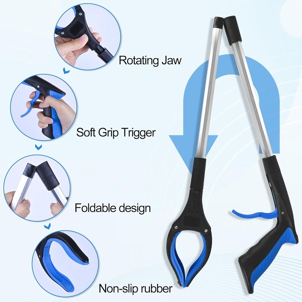 Multi-Use 6-Pack 32-Inch Grabbers - Lightweight Assist Tools for Everyday Tasks