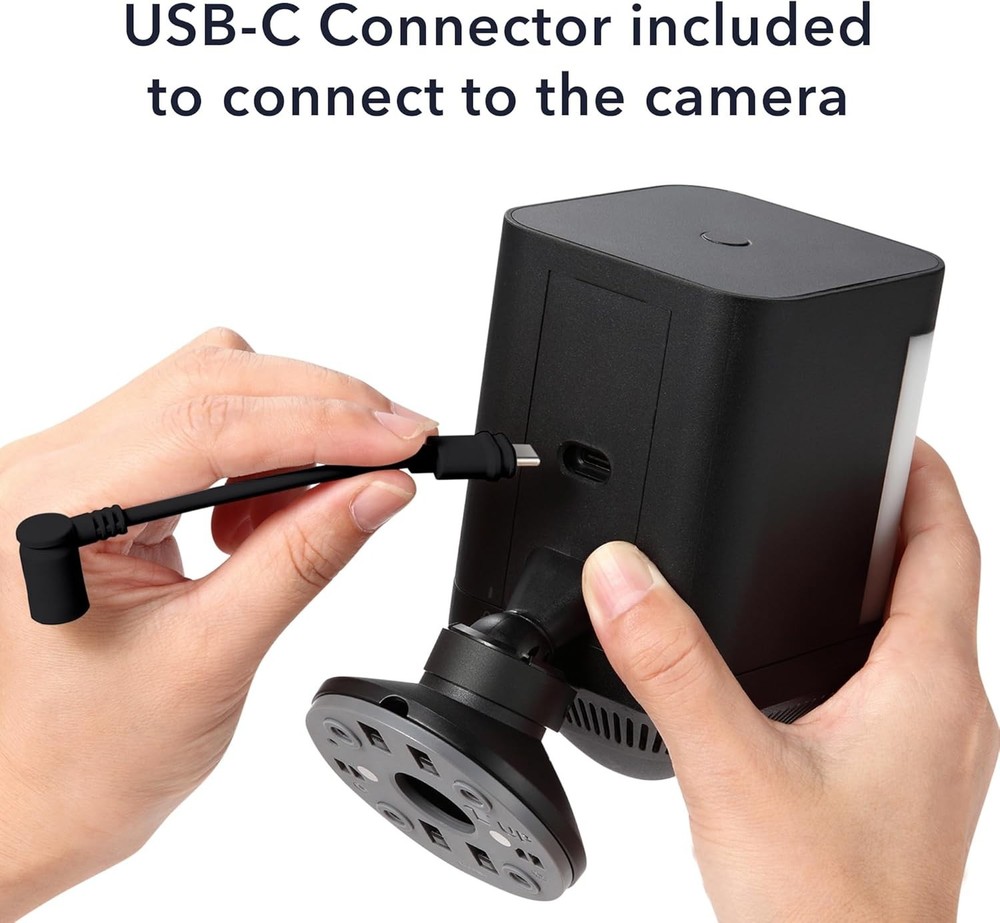 High-Efficiency Solar Panel for Ring Cameras - 1-Pack, Black for Reliable Power