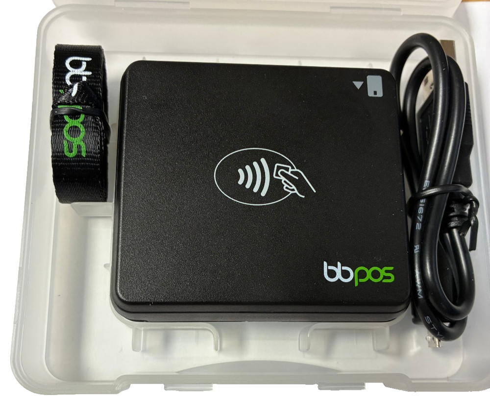 BBPOS Chipper 2X Bluetooth Card Reader w/ Lanyard, Cradle, and 2 Charge Cables