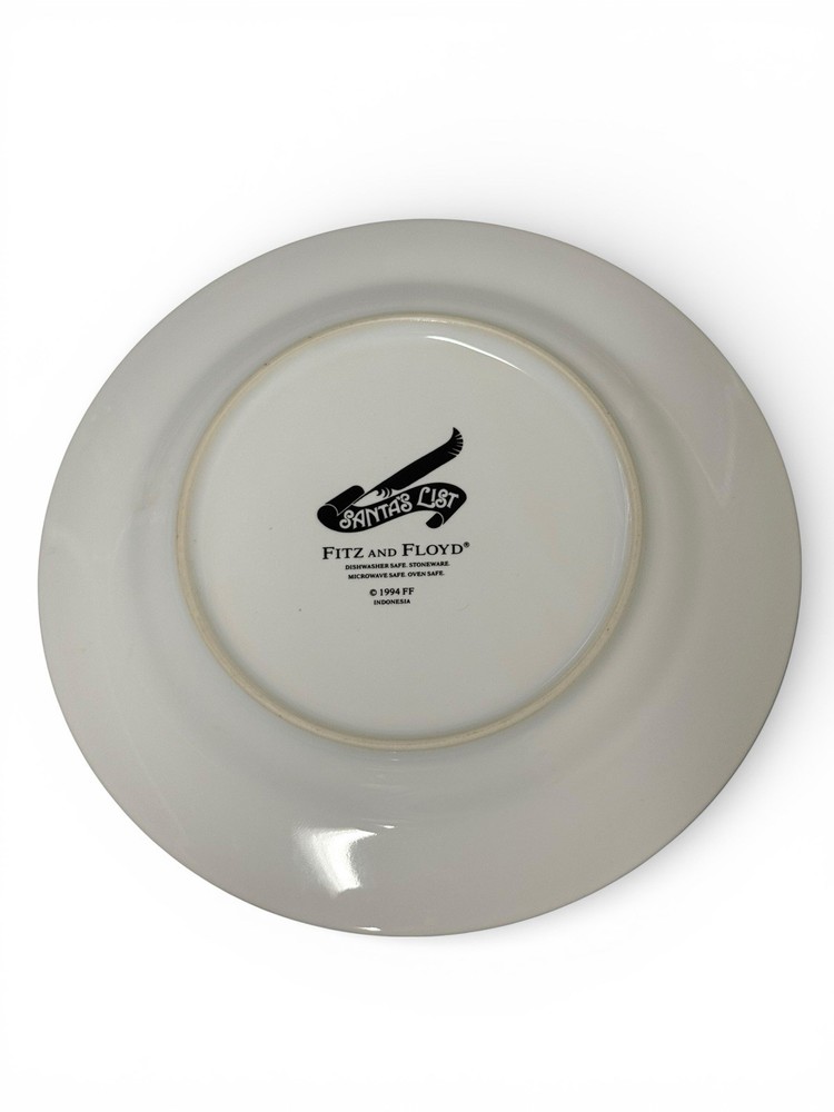 Fitz & Floyd Santa’s List 20pc Christmas Dinnerware Set – Plates & Cups