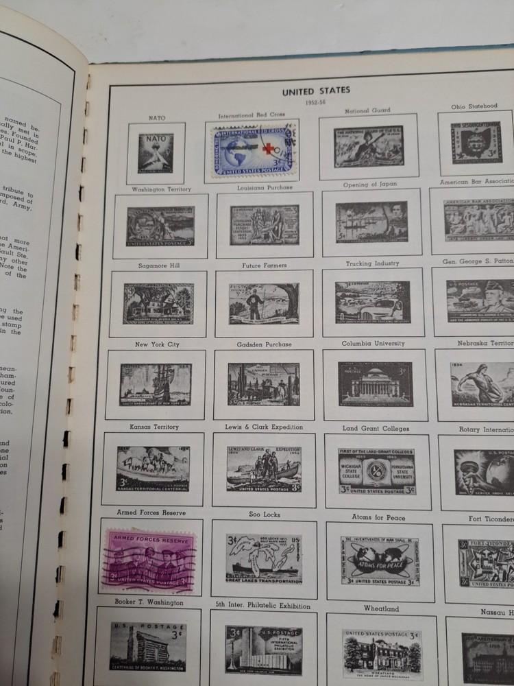 Vintage 1963 The Harris Freedom Album U.S. & U.N. Postage Stamp Book Incomplete