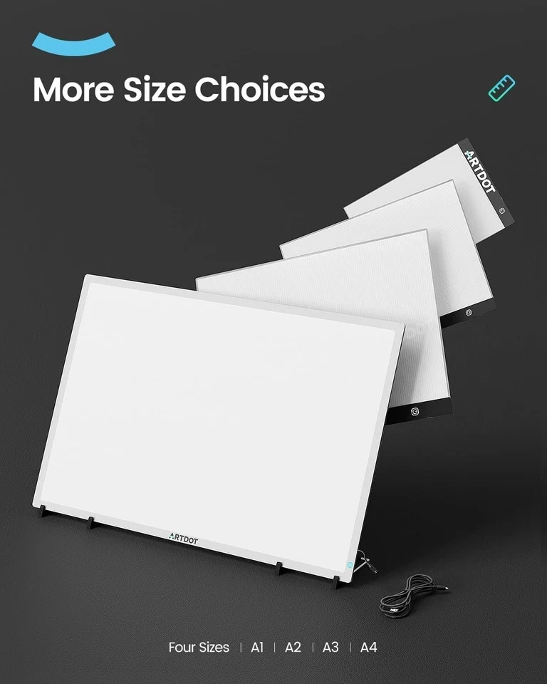 LED Light Pad for Diamond Painting Kits Art Light Board with Adjustable Brigh...