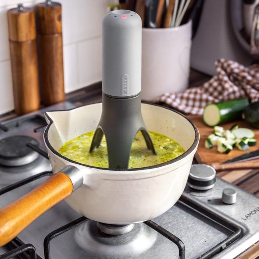 Stirr Plus - Automatic Pan Stirrer with Timer - Includes USB Charging Cradle ...