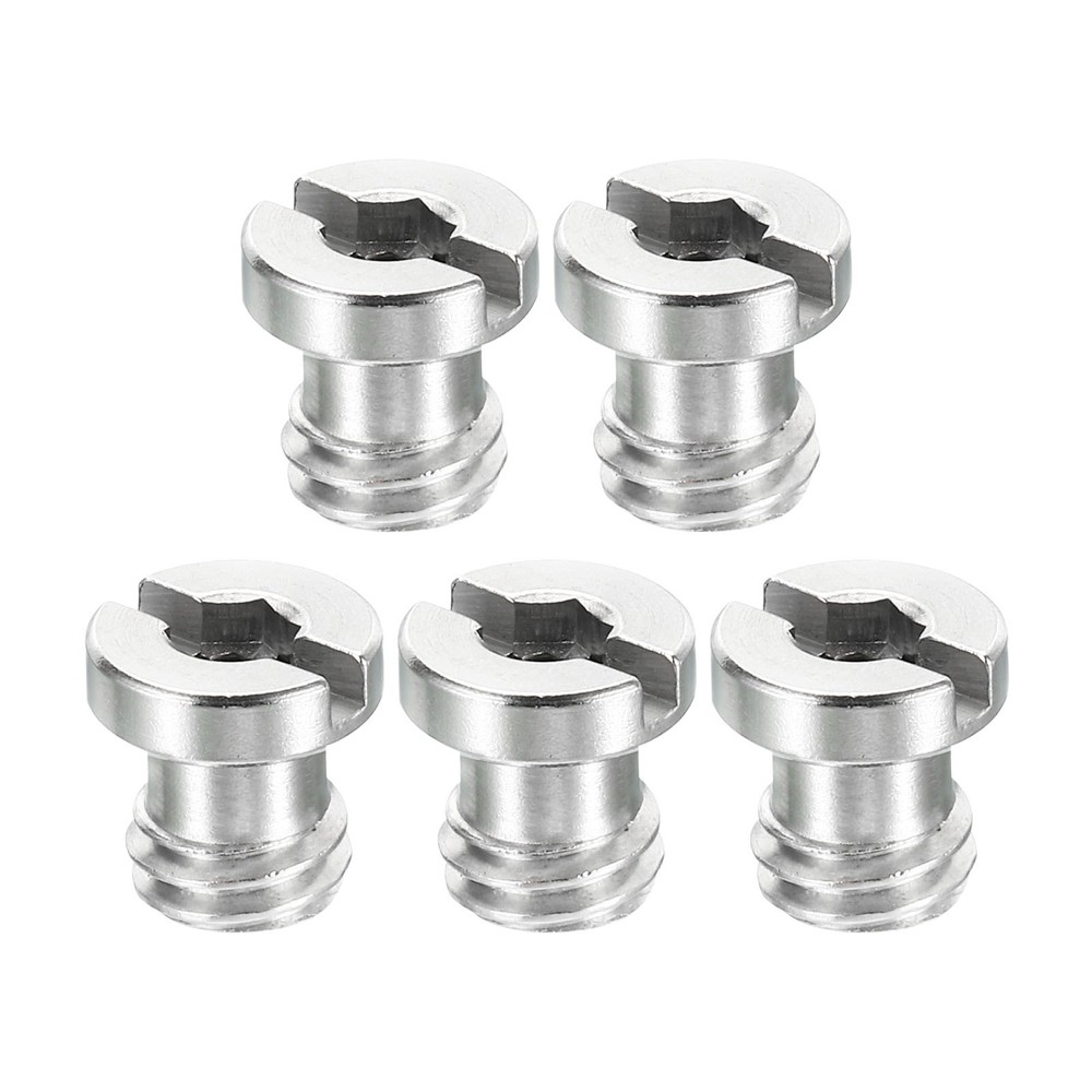 5Pcs 3/8"-16 Thread Camera Quick Release Screw, Hex/Slot Combo Tripod Screws