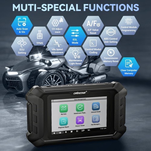 OBDSTAR iscan For BRP(Can-am) Motorcycle Diagnostic Automatic VIN,Code Reader US