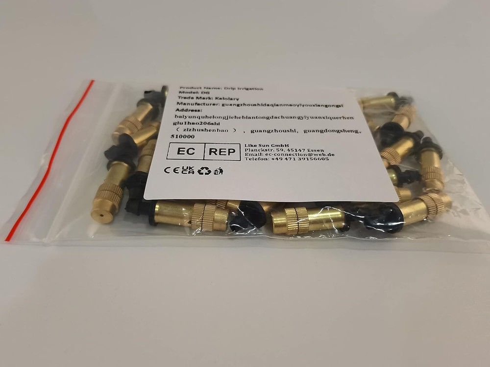 30PCS 1/4" Adjustable Copper Atomizing Nozzle Drip Irrigation Sprayer 4/7Mm Ato