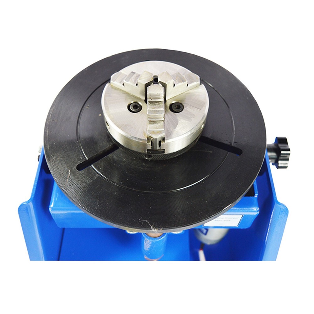 10KG Small Welding Positioner +80mm Chuck Working Table Tilting Angle 0-90
