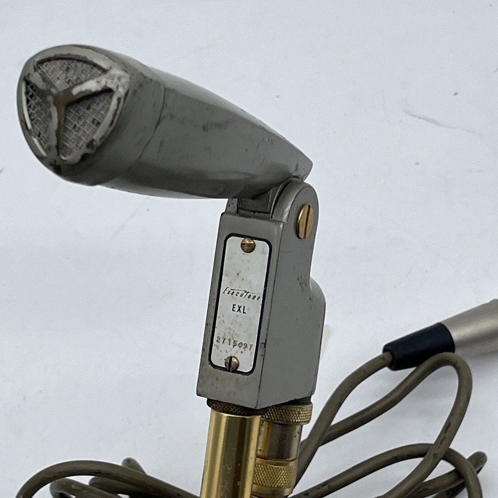 Vintage rare 1950's Executone EXL MICROPHONE art deco button push intercom