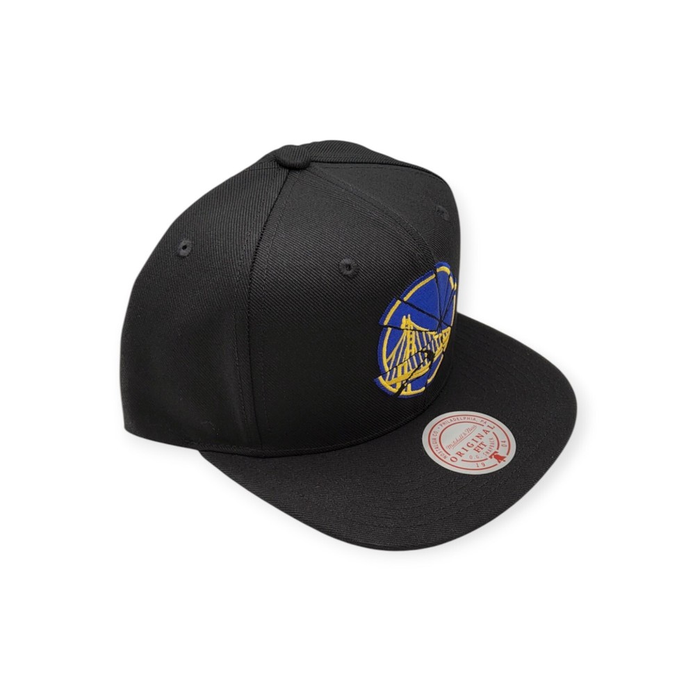 Mitchell & Ness Golden State Warriors Shattered Black Adjustable Snapback Hat