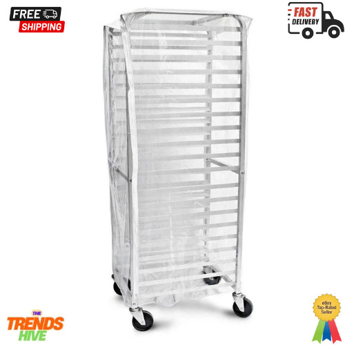 530387 Commercial-Grade Sheet Pan/Bun Pan Rack Cover, Plastic, 20-Tier, 28" L X