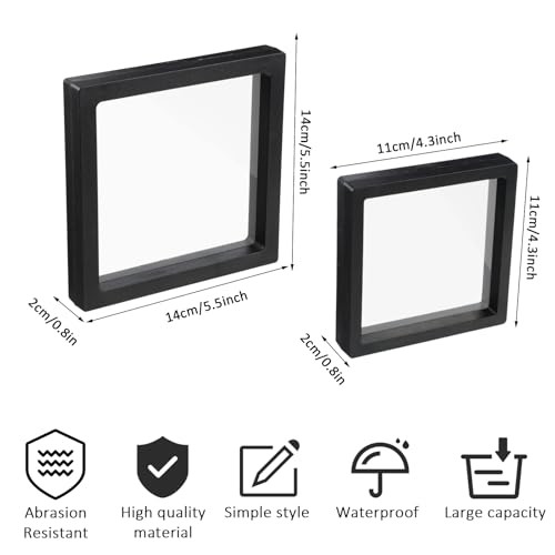 6 Pcs 3D Floating Frame, Large Size Floating Display Case, Visualize