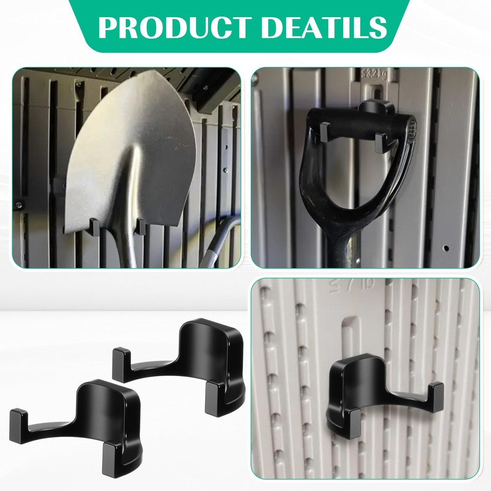 8 Pcs Shed Storage Tool Hooks Accessories Compatible with Suncast, Compatible...