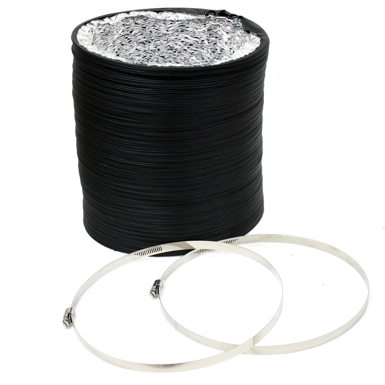 12 in x 25 ft Black Insulated Flexible Ducting HVAC Air Vent