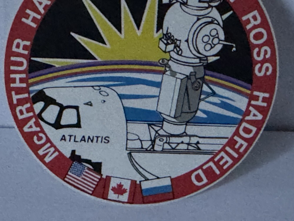 NASA STS-74 Space Shuttle Mission Crew Patch Sticker .