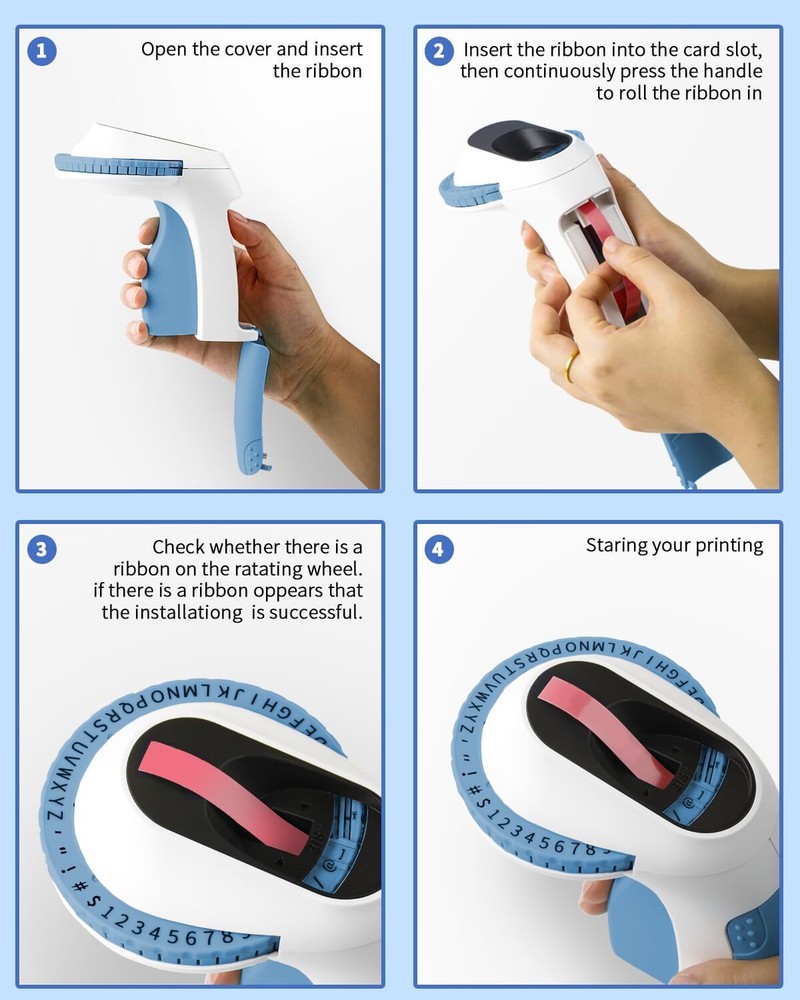 Phomemo Embossing Label Maker Machine with Tapes, E975 Portable Vintage Embossed