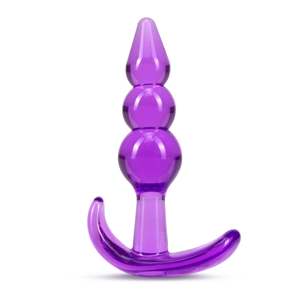 Blush B Yours -Triple Beaded See Through Soft Flexible Easy Insertion Butt Plug