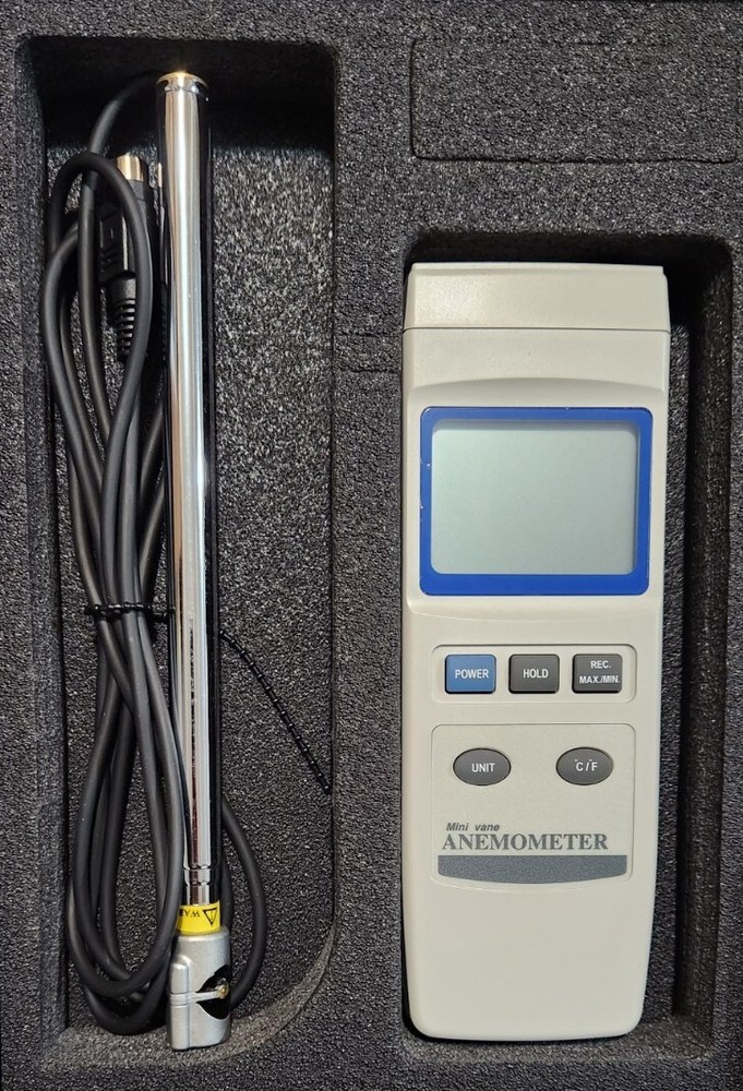 General Tools Digital Air-Speed Temperature Mini Vane Anemometer DAF80MIN