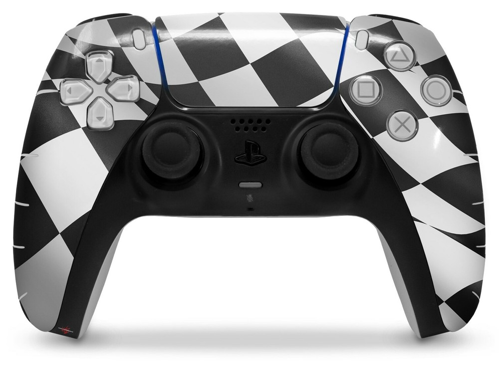 Skin Sony PS5 Controller Checkered Racing Flag