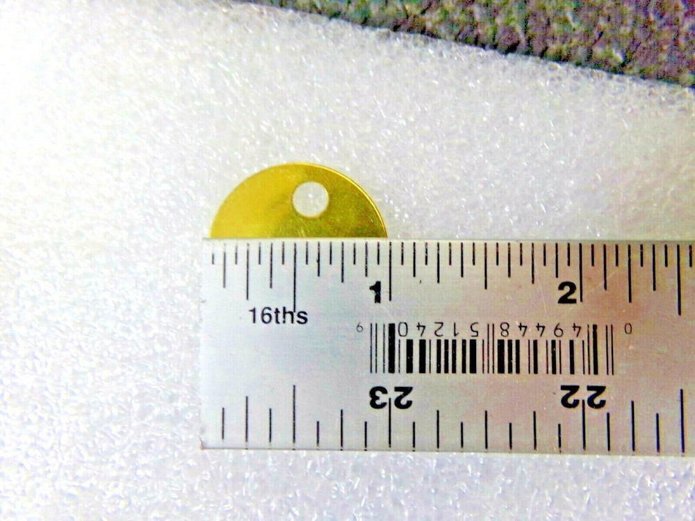 30 1" BRASS STAMPING TAGS WITH HOLE (DC)