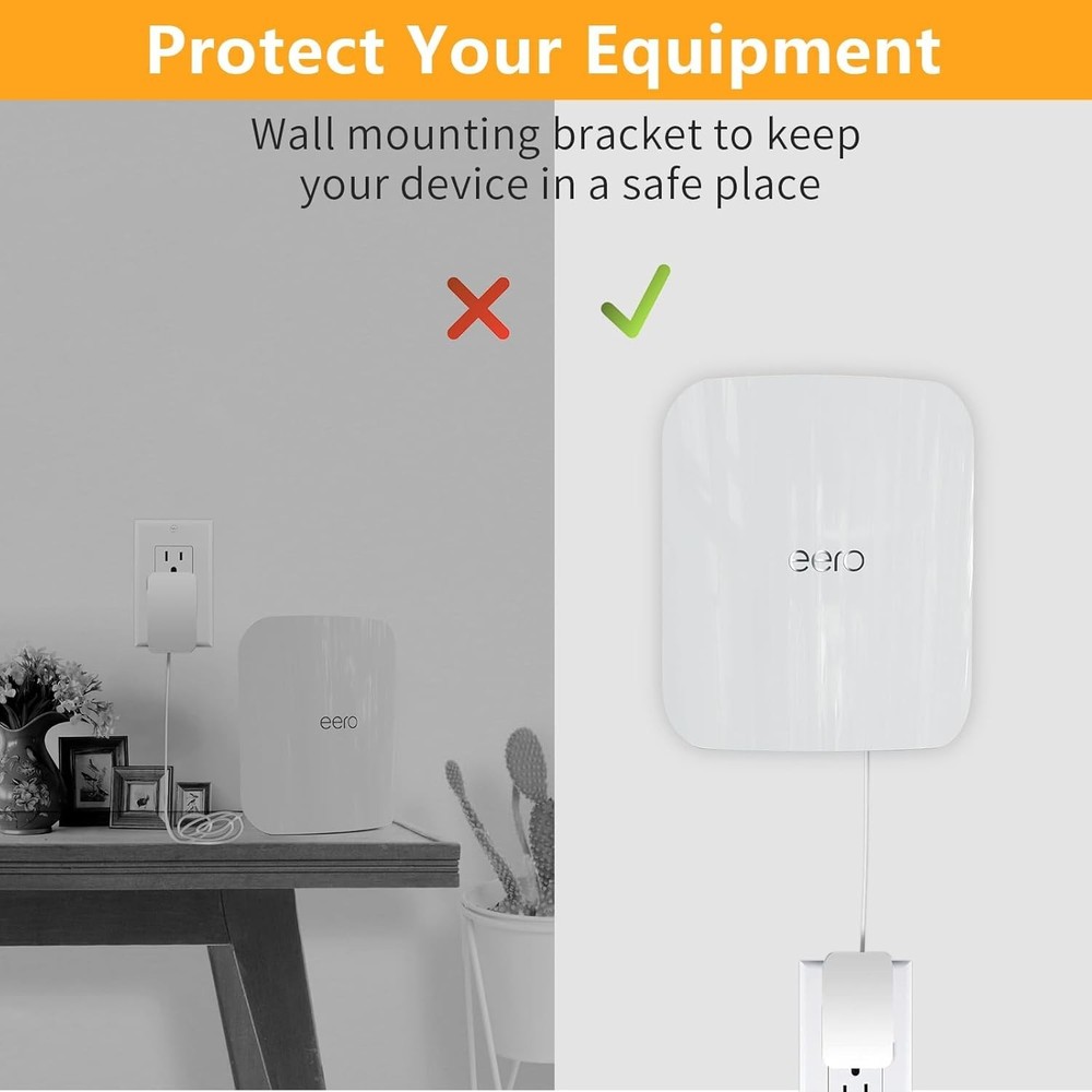 eero Pro 7 Wall Bracket - Space-Saving Mount for Mesh System