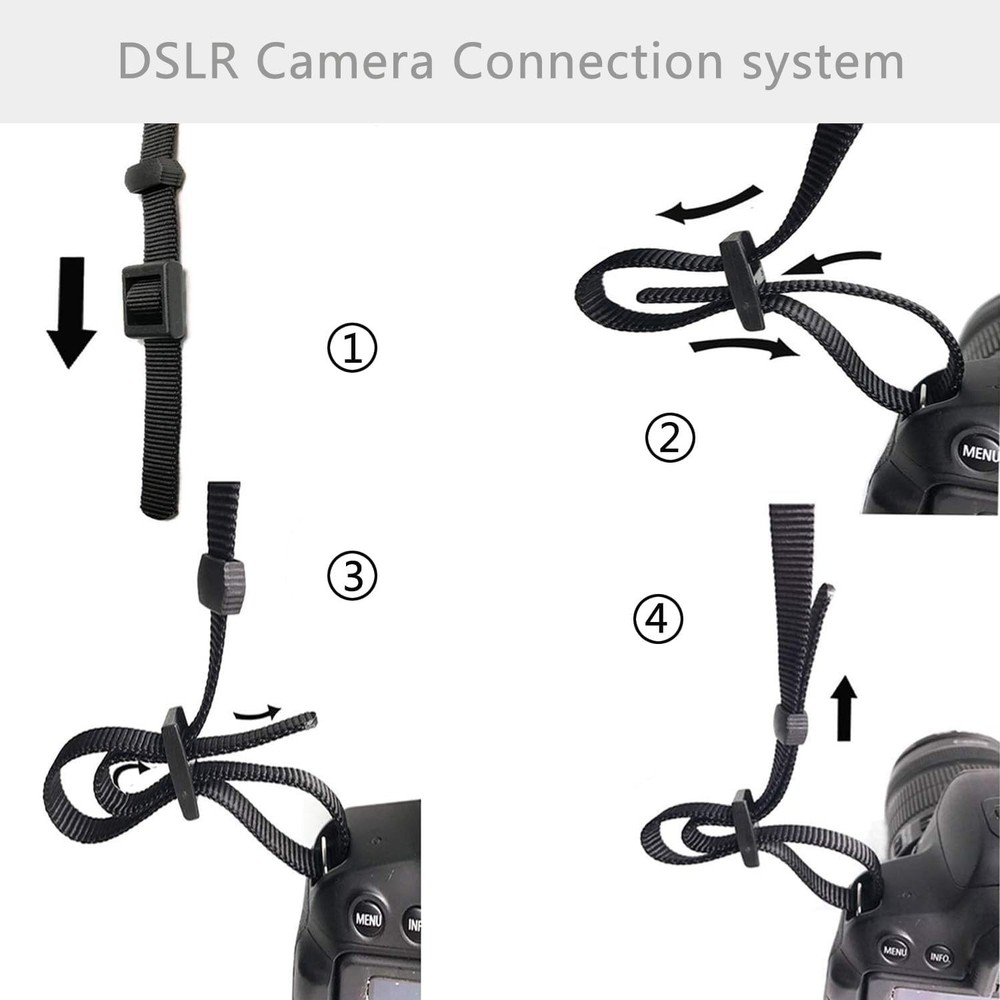 Versatile Neoprene Camera Neck Strap - Washable & Soft with Snap Fasteners