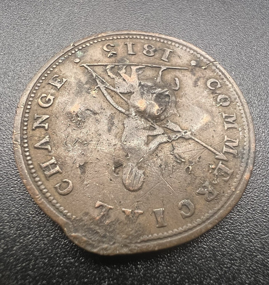 1815 Nova Scotia Half Penny Token Commercial Change