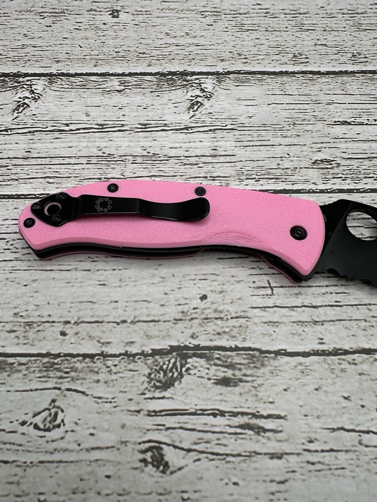 spyderco tenacious scales With Back Spacer Pink