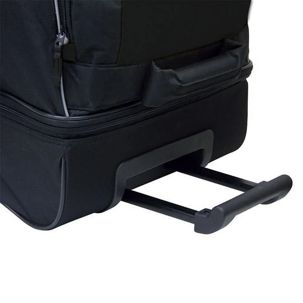 Large 36" Drop-Bottom Rolling Duffel with Telescopic Handle - Black, Best Price