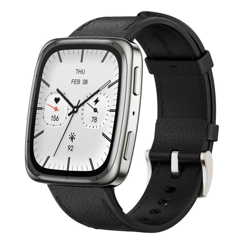 Amazfit Active 2 Square Second Red Silicone Strap Sapphire Glass with di