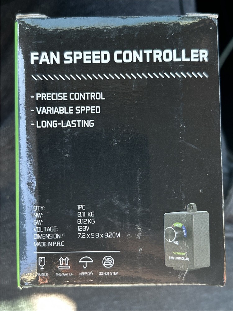 VIVOSUN Variable Fan Speed Controller Dial Precise Control￼