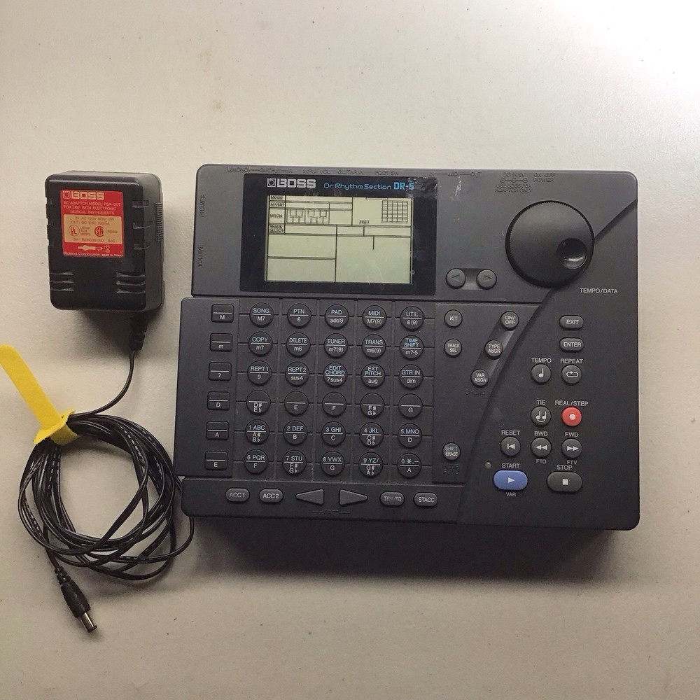 Boss DR-5 Rhythm Section Drum Machine & Sequencer AC Adapter Tested Works