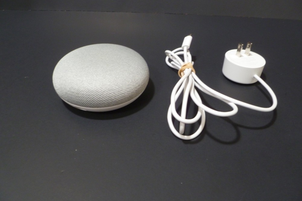Google Home Mini - Model H0A - 1st Generation White w/ Power Cable - TESTED