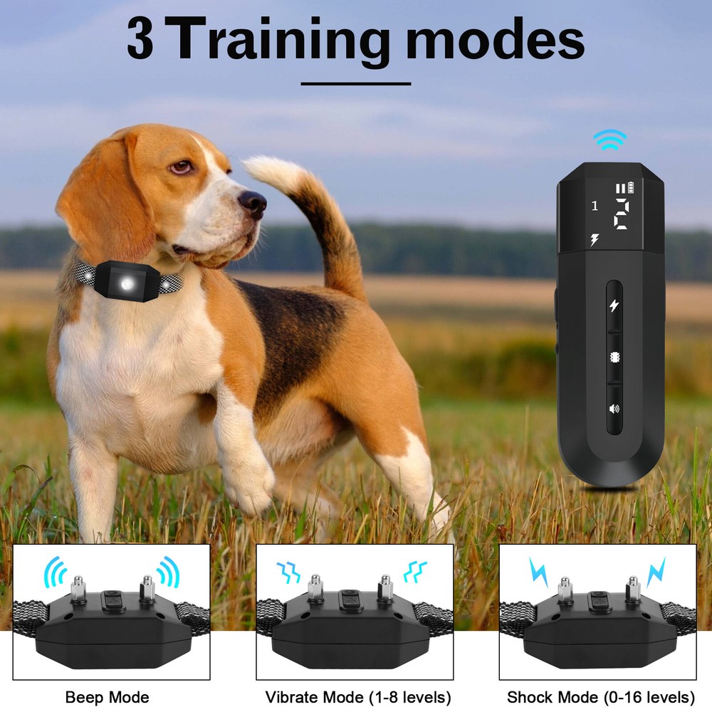 Dog Training E-Collar Anti-Bark Electric Shock Obedience Remote Control Device